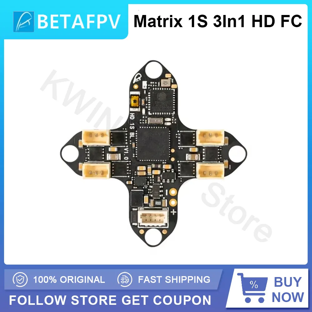 BETAFPV Matrix 1S Brushless FC G4 3IN1 HD Flight Controller AIO 12A ESC ELRS 2.4G Receiver For Meteor75 Pro O4 Meteor65 Pro O4