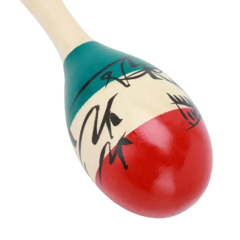 Durable Maracas Percussion Wooden 2pcs Adult Colourful Dinner Ethnic Hand Musical musical rattles