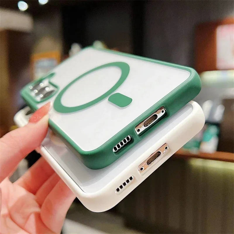 Magnetische, matte, harte Macsafe-Hülle aus Acryl für Magsafe Samsung Galaxy S25 S24 S23 Plus S22 Ultra S23Ultra S22Plus S23+ S22+ Mac Safe Cover_voghion.com
