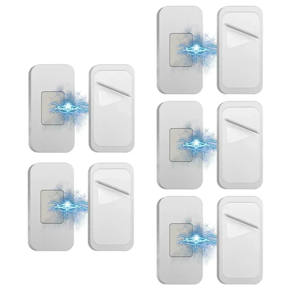 Self Adhesive Magnets Adhesive Magnetic Sheets 1set/5set Silver Black Magnetic Cabinet Drawer Catches Stainless Steel Door Invisible Magnets 4*2cm
