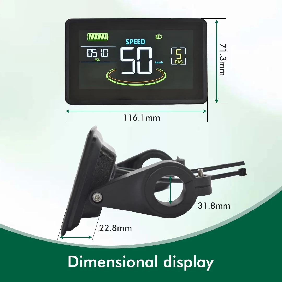M6c Elektrische Fiets Lcd Display Meter 24v 36v 48v 60v E Scooter Lcd Scherm Kleurenscherm Met Usb Voor M