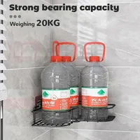 Toilet Storage Rack Bathroom Shelf No-Drill Corner Shelf Shower Wall Mounted Shelf Bracket Bathroom Accessory Organizer Shampoo 2