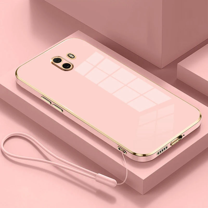 Luxury Shockproof Square Plating Case with Camera Protection for Samsung Galaxy J6 Plus