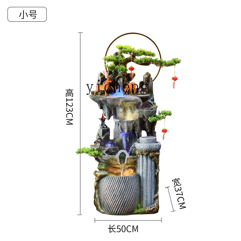 

ZK Artificial Mountain and Fountain Decoration Office Living Room TV Sofa Store