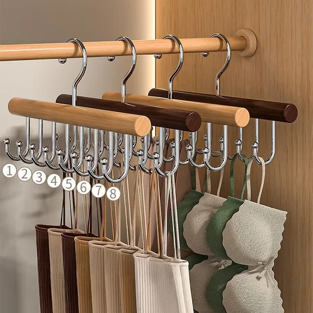 Solid wood hook without punching holes, hanging clothes hook behind the door, wooden wind wardrobe entrance hook