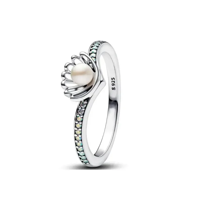 925 sterling silver princess ring size 6 7 8 9 women's wedding crystal accessory