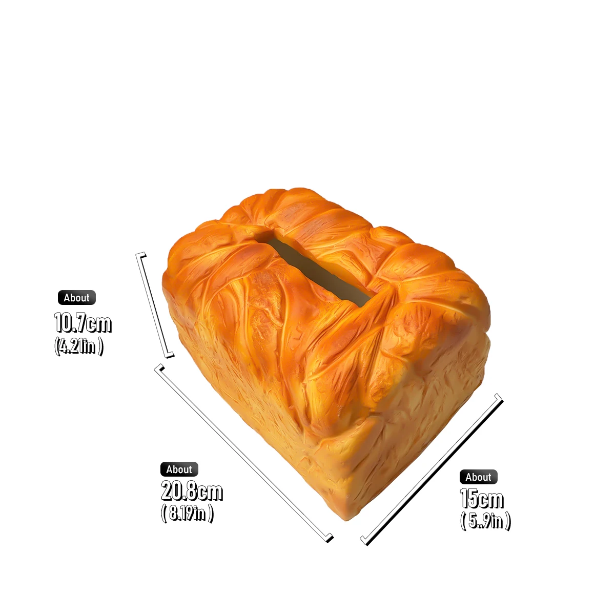 Simulation Bread Paper Extraction Box Living Room Home Tissue Box Advanced Light Luxury Tea Table Table Decorative Ornaments