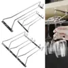 1Pcs 304 Stainless Steel Wine Glass Rack Home Storage Kitchen Supplies Cup Goblets Hanger Upside Down Multi-layer 1