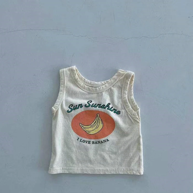Summer Baby Clothing Set Fruit Print Vest Suit