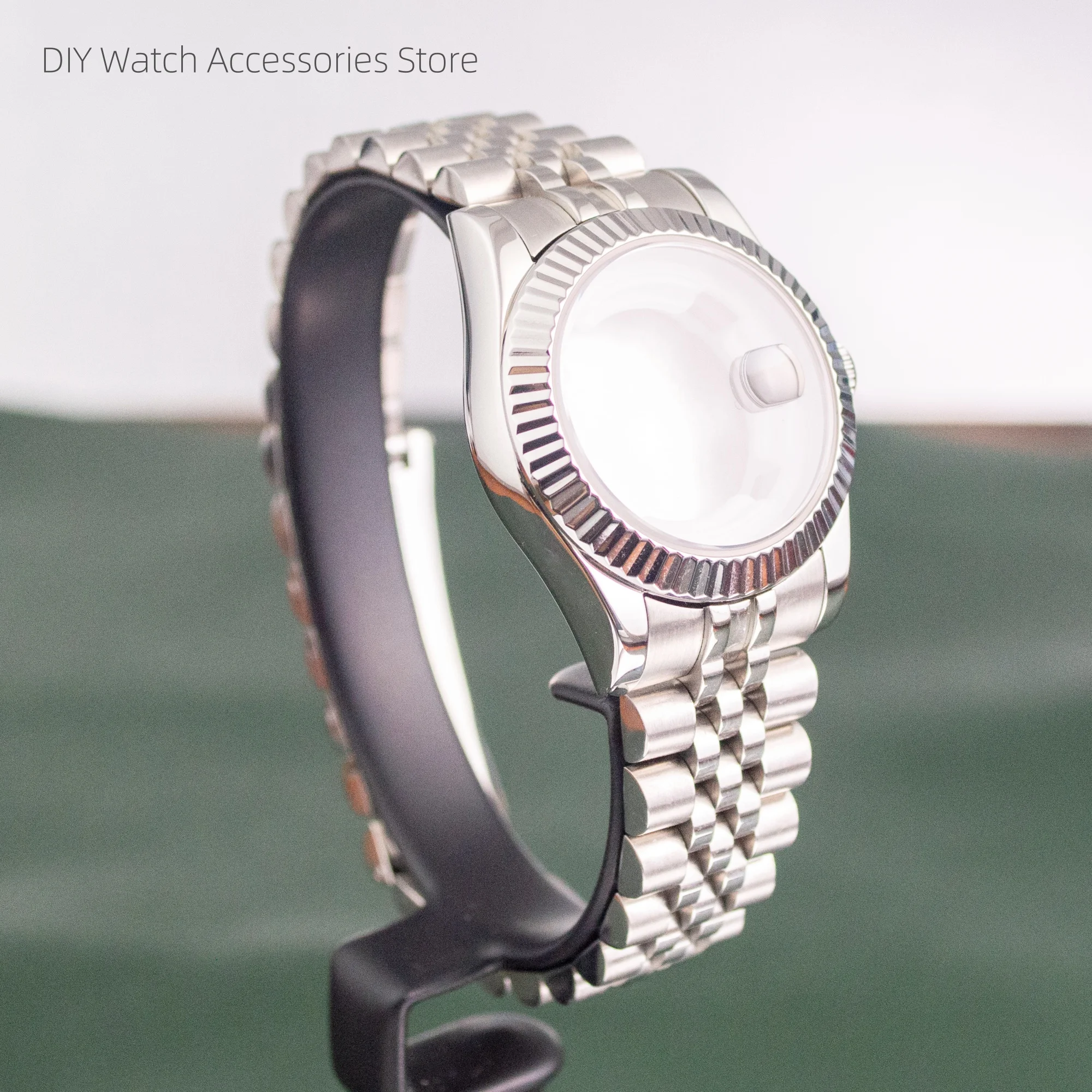 Elegant 33mm Stainless Steel Sapphire Glass Watch Case for Automatic Mechanical Movements