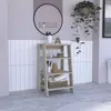 Linen Cabinet Jenne, Four Open Shelves, Light Gray Finish 1