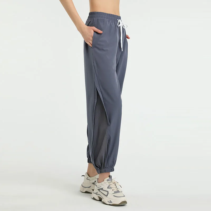 

Summer Gym Yoga Leggings Women Fitness Sweatpants Loose Quick Dry Sports Tights Jogging Casual Pants Drawing Rope With Pockets