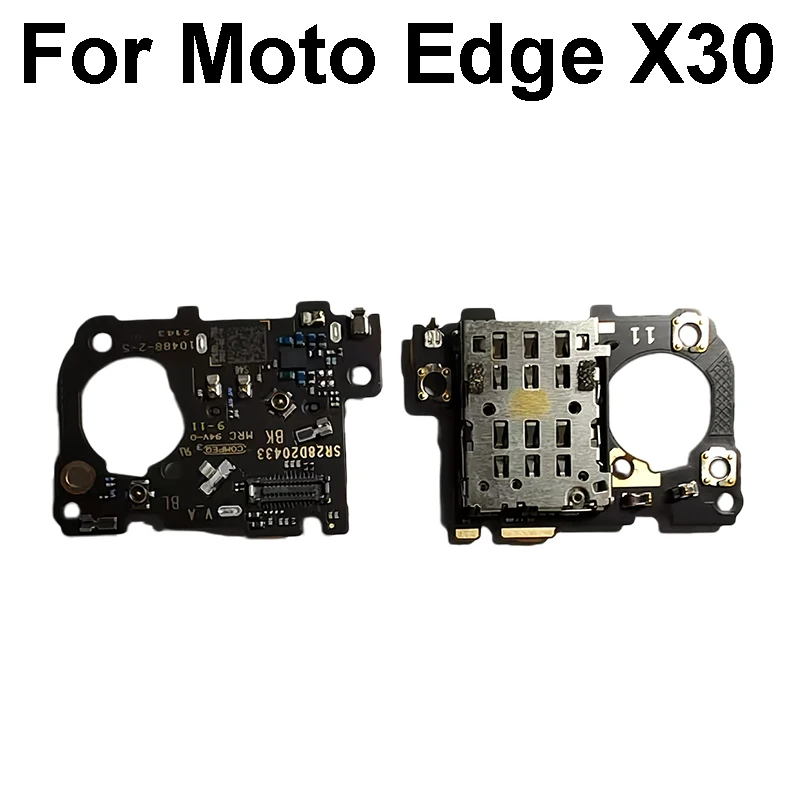 모토로라 모토 엣지 X30용 USB 충전 커넥터 포트 도크 보드(심 카드 포함) 마이크 소형 보드 전화 예비 부품