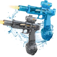 HUIQIBAO Electric Pulse Water Gun Simulated Flame Sensor Light Fully Automatic Fights Toy Water Pistol Outdoor Beach Toys Adult