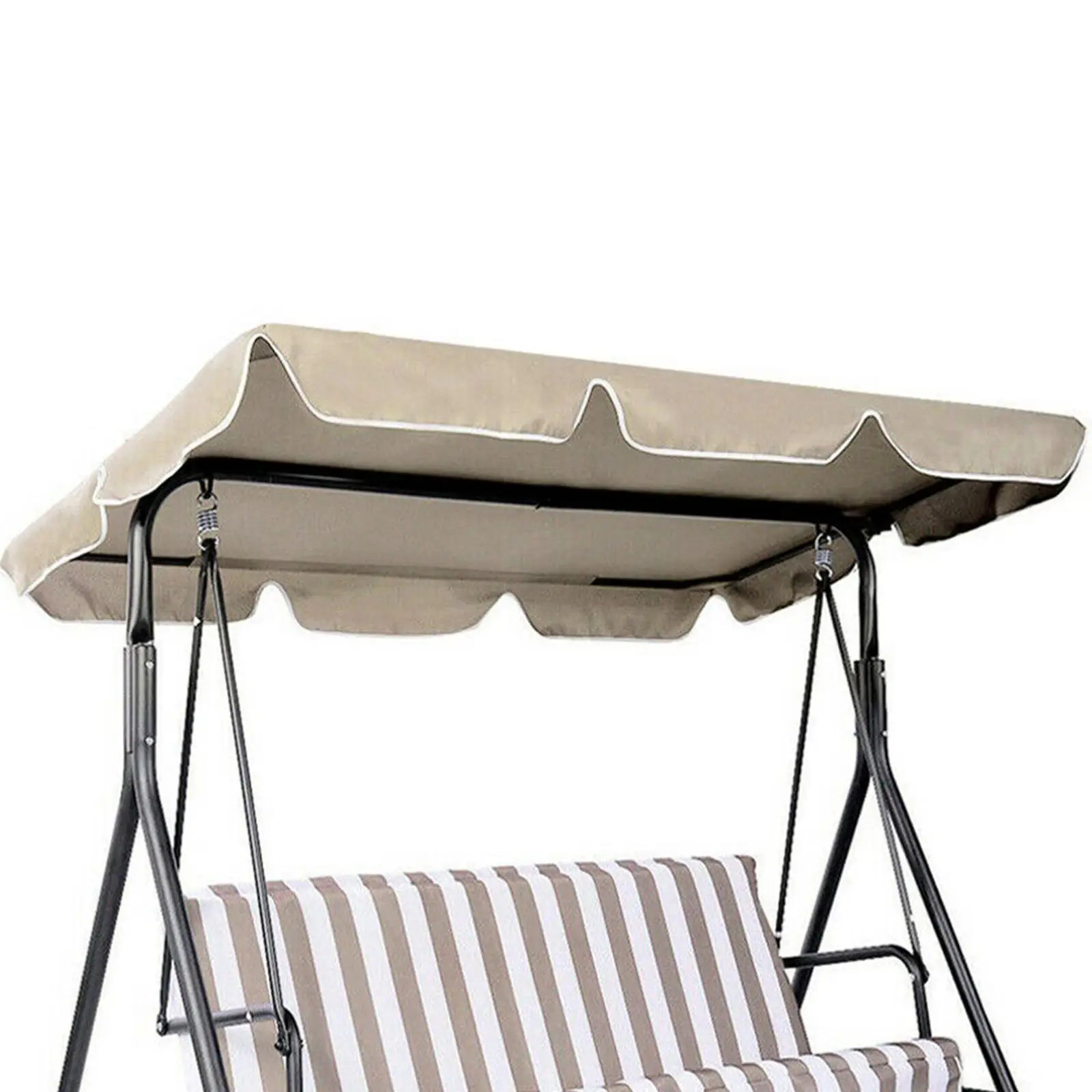 Swing Top Seater Garden Swing Chair Sun Protection Top Cover Replacement Awning for Outdoor Garden Porch swing cover