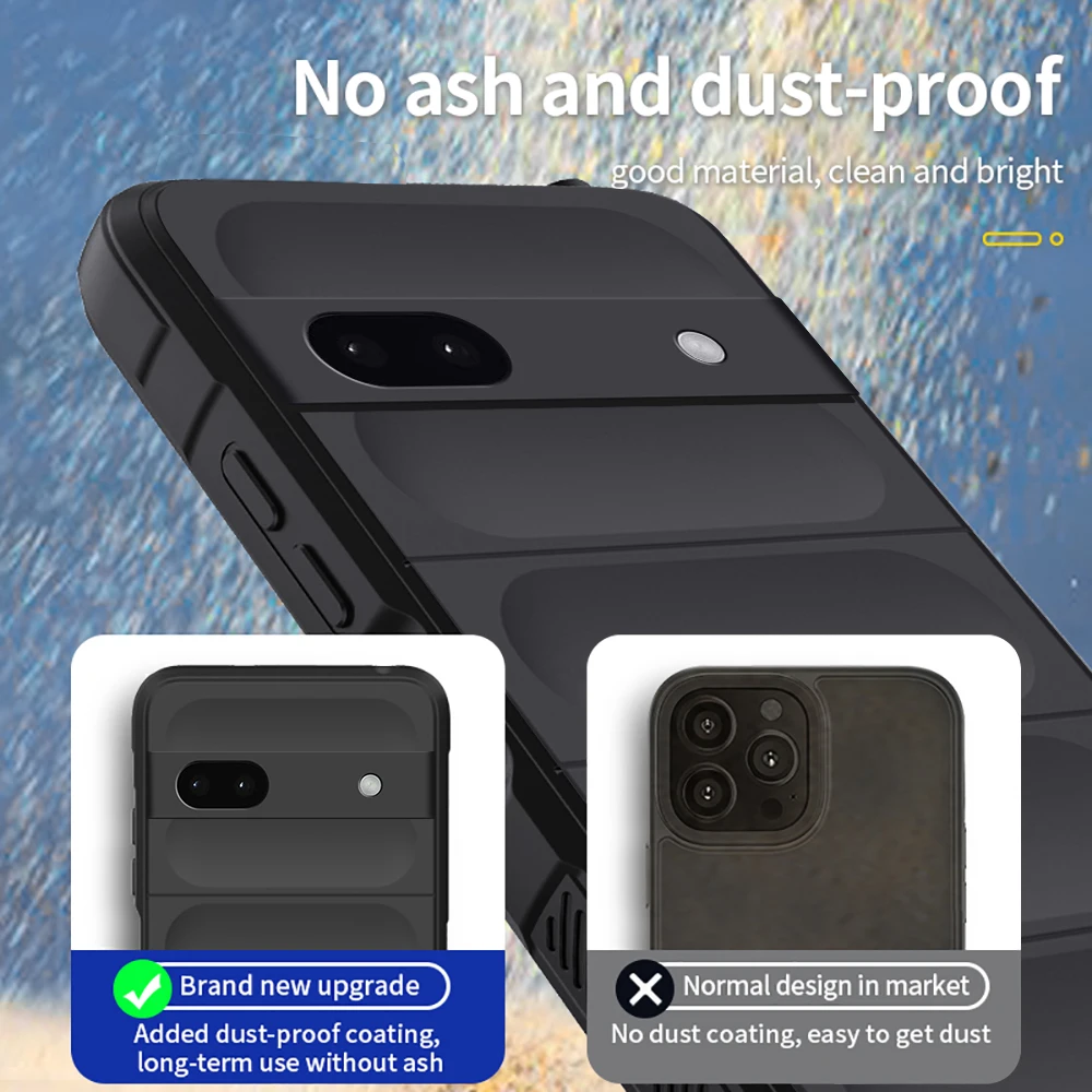 For Funda Google Pixel 8 Pro Case Google Pixel 6A 7A 6 7 8 Pro Cover  Housing Shockproof Armor Rubber Anti-Slip Phone Back Case - AliExpress