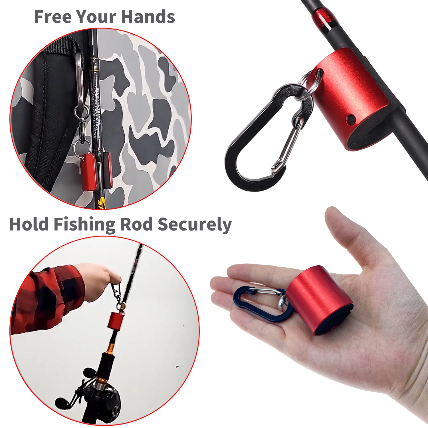 Fishing Rod Clip Wearable Fishing Rod Holder with Retractor, Fly Fishing  Rod Clip Holder