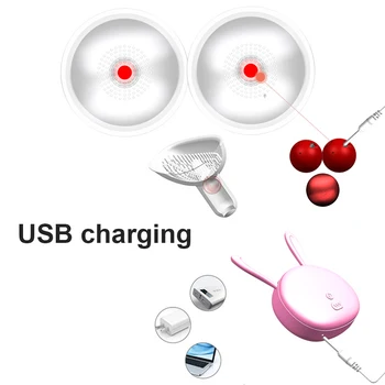 Nipple Sucker Vibrator Tongue Lick Nipple Suction Cups Vibrator Electric Breast Pump Breast Enlarge Massager Sex Toy for Woman 5