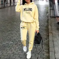 Autumn Winter Women's Sets 2pcs Hoodies Pants Suit Sports Outfits 2025 MILANO Letter Print Aesthetic Clothes Ladies Tracksuit - Image 5