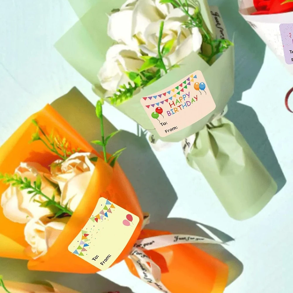 Happy Birthday Gift Tags Name Tags Sticker Christmas To From Label Present Stickers Festival Birthday Sticker for Party 200PCS