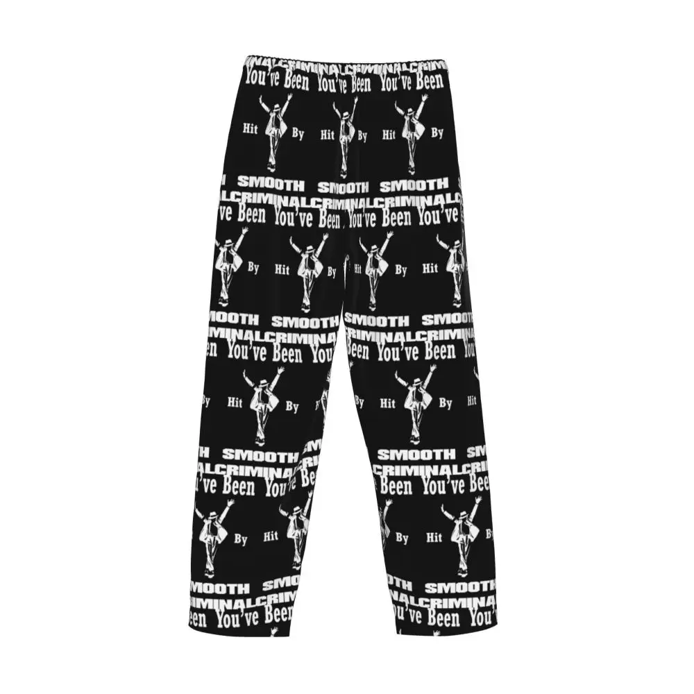 Custom Vintage MJ Smooth Criminal Michael Jackson Men Pajama Pants Lounge Sleep Sleepwear Bottoms with Pockets