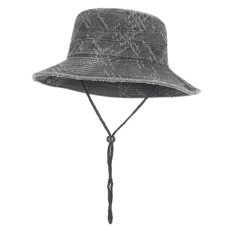 

GEMVIE UPF 50+ Washed Denim Bucket Hat Basin Hat Fishing Hat Wide Brim Sun Hat UV Protection Hiking Camping Fishing Safari
