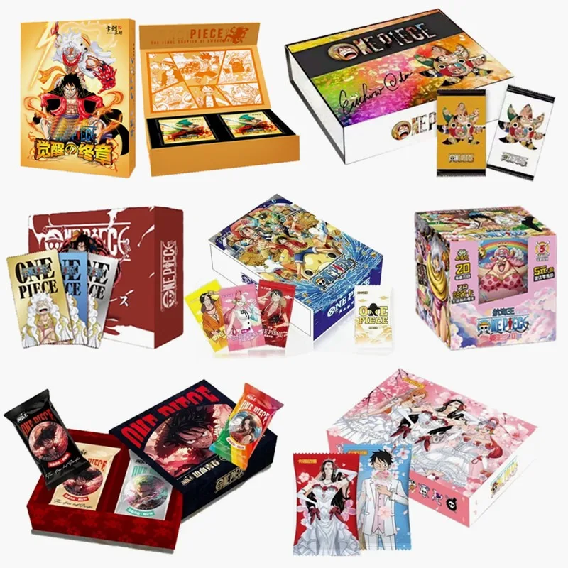 One Piece Collection Cards1/2/4Box Booster Pack Anime Rufy Zoro Nami Chopper Tcg Gioco Carte Da Gioco