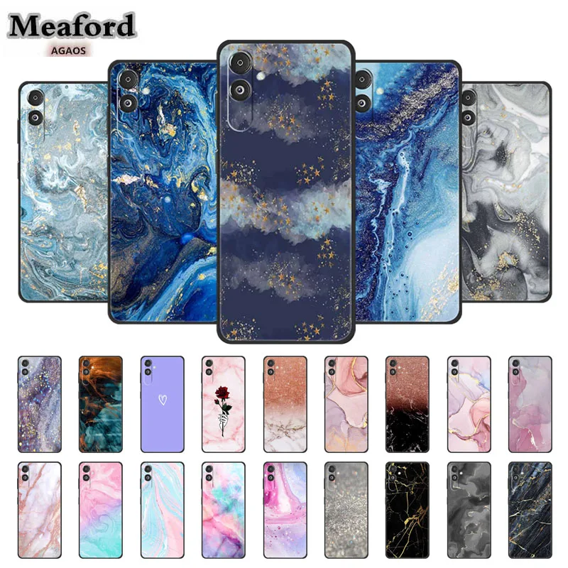 Cover Per Telefono Per Samsung Galaxy F14 F13 F15 Custodie In Silicone Morbido Marmo Per Samsung Galaxy F14 Samsungf15 Protector Fashion Para