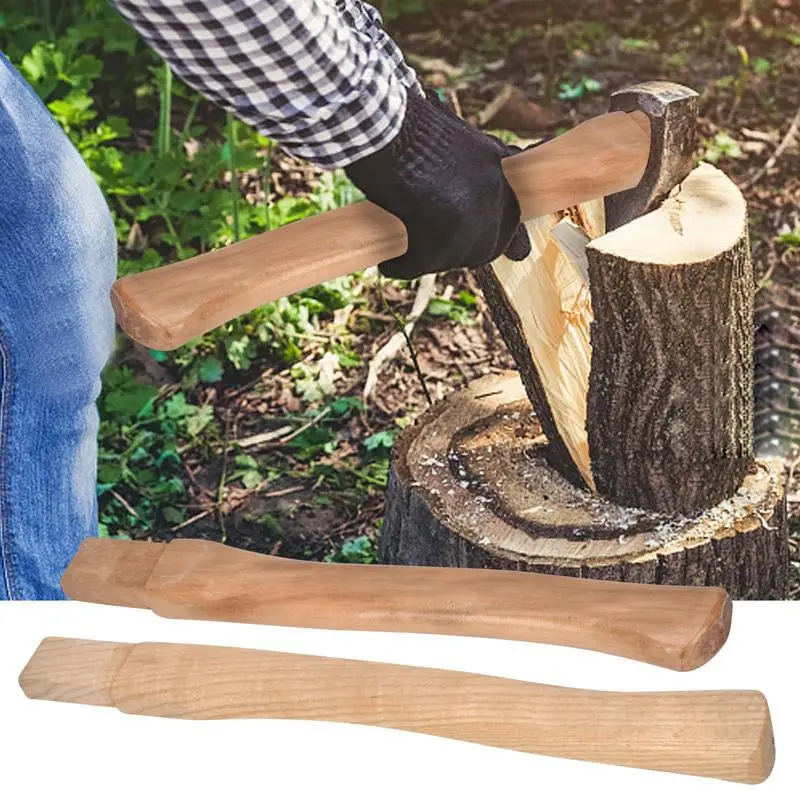 1pc Handlereplacement Wood Woodencamp Durable Axe Handle Hatchet Camping Single Watlcutting Home Farm Garden Axe Hammer Tools 2