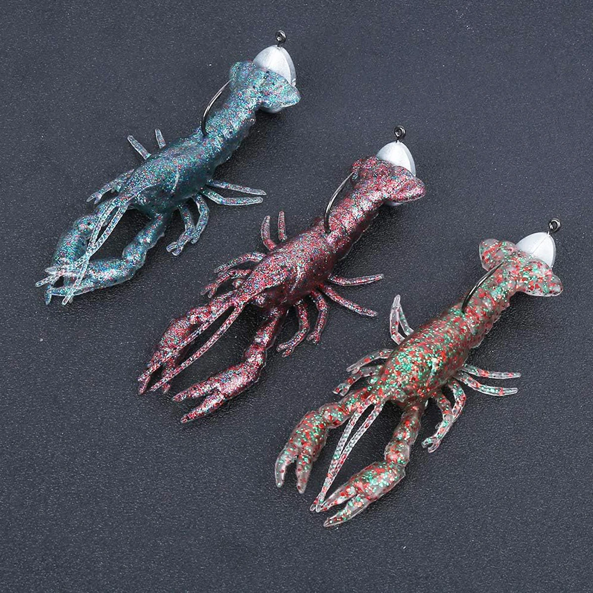 13cm/48g lobster bait soft Crawfish Shrimp bait Jigging saltwater/freshwater Artificial Lure Bait outdoor hook