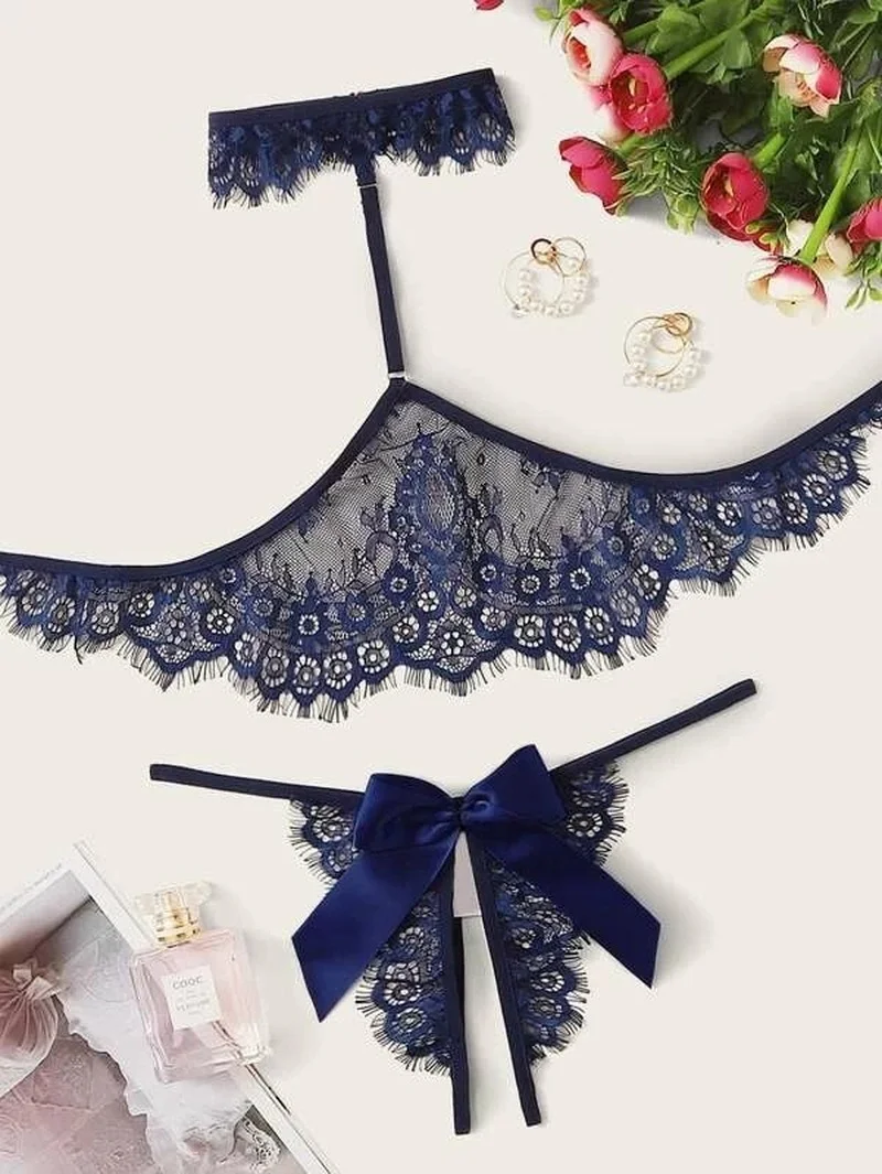 Lace Two-Piece Halter Lingerie Women's Underwear For Adult women underwear sexy lingerie