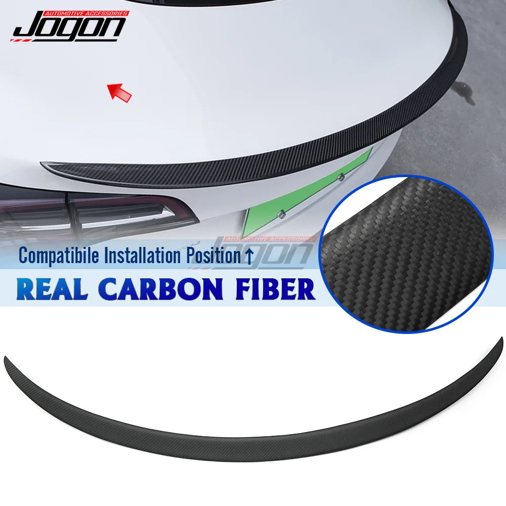 

Спойлер для заднего багажника, 1 шт., для модели Y 2017-2021 2022, блестящий спойлер для заднего багажника из настоящего углеродного волокна, аксессуары для стайлинга автомобиля