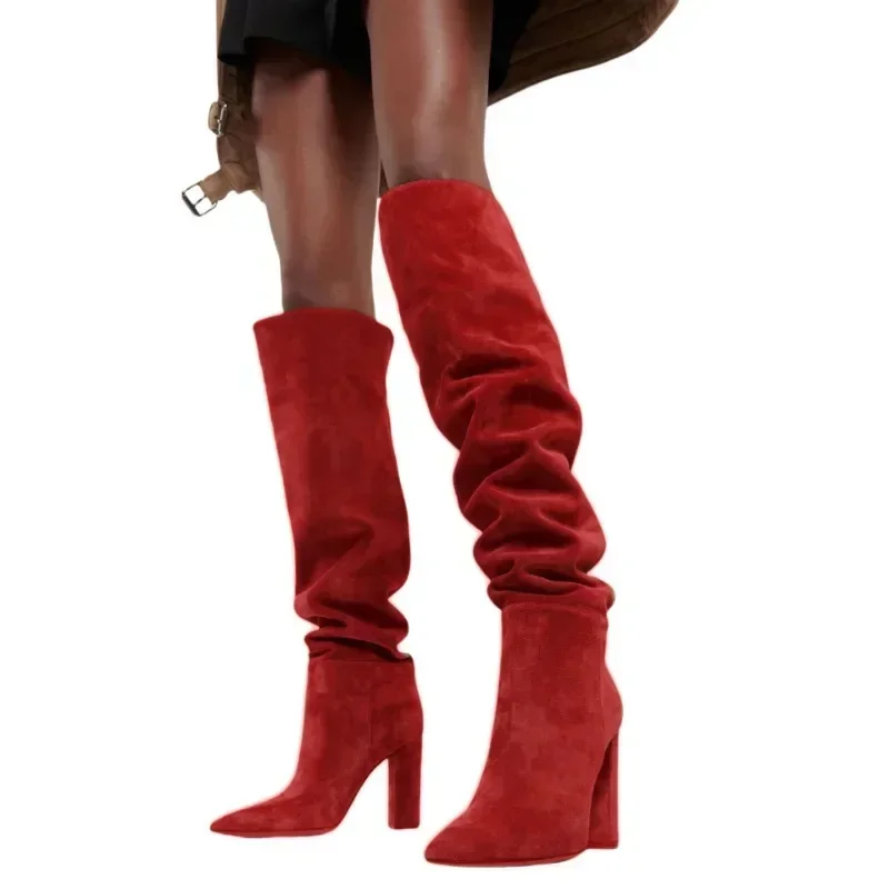 European and American Fashion, High Heels, Knee High Walking Boots