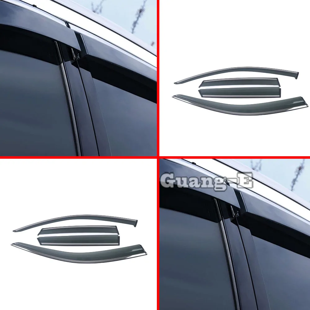 

Window Visor Awnings Shelters Exterior Visor Vent Sun Shade Rain Guard For Audi Q3 F3 2018 2019 2020 2021 2022 Car Accessories