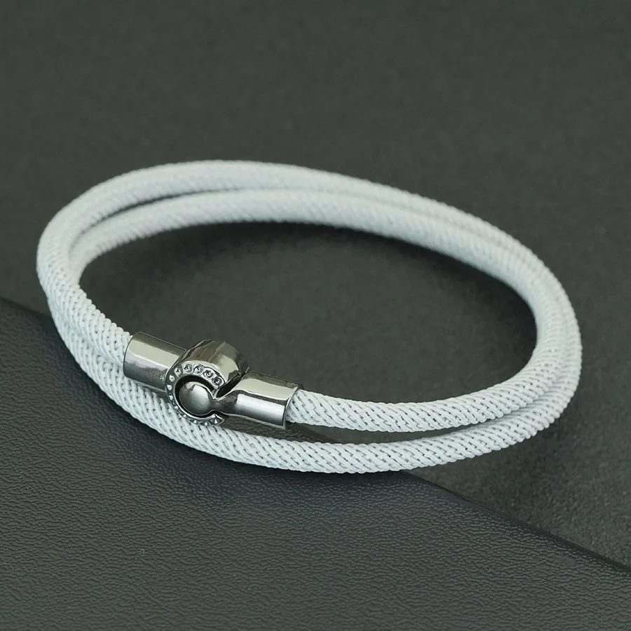 Noter Fashion Herren-Armband mit 4-mm-Schnur der Güteklasse, zweilagig, einzigartige Magnetschnalle, Kordelkette, Armband, mehrere Farben erhältlich – Detail 14