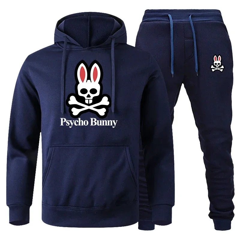 Men's hooded sweatshirt + casual pants two-piece high-quality spring and autumn fashion jogging basketball fitness suit