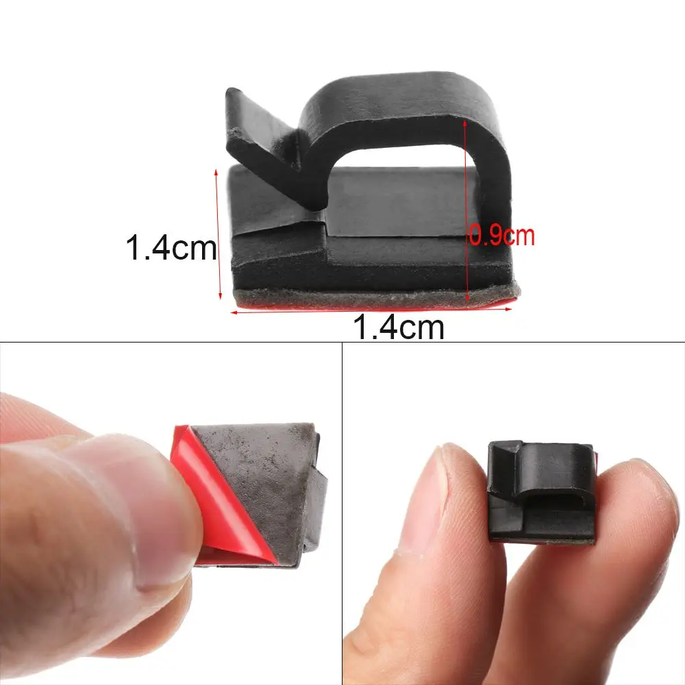 Cable Organizer Cable Clip Cable Clamp Cable Tie Self Adhesive Cable Fixer Holder Plastic Wire Cable Clamp 50Pcs/set