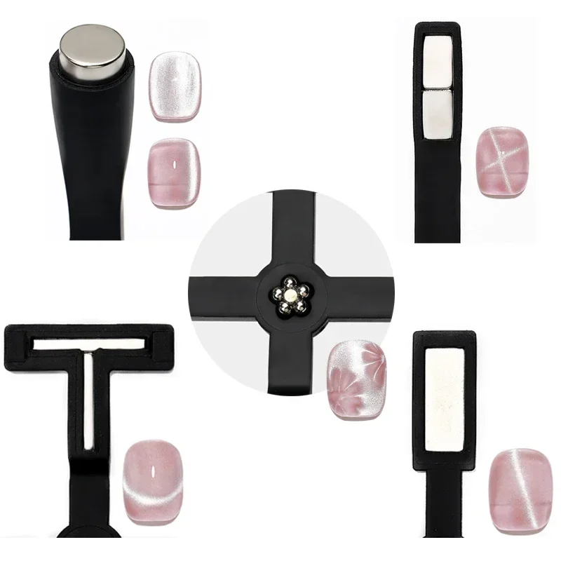 Cat Eye Nail Tool Magnetic Nail Art Tools Magnetic Nail Tools 5 in 1 Multifunctional Strong Cat Eye Magnet UV/LED Gel Nail Magnetic Stick Manicure Art Design Tools Nail Magnet