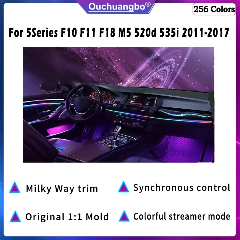 

Ouchuangbo атмосферное освещение для 5 серий RHD F10 F18 M5 518d 520d 525d 535i 528i Ambiente лампа с внутренней подсветкой