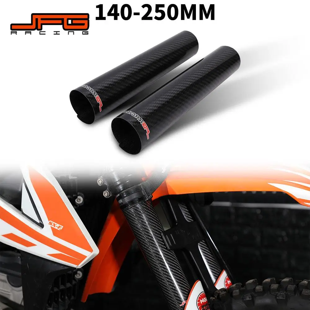 Front Fork Shock Absorber Motorcycle 140-260MM Carbon Fiber Adjustable Front Fork Shock Guard Protector For KTM EXC SX SXF XC XCF XCW 125 250 350 450 530