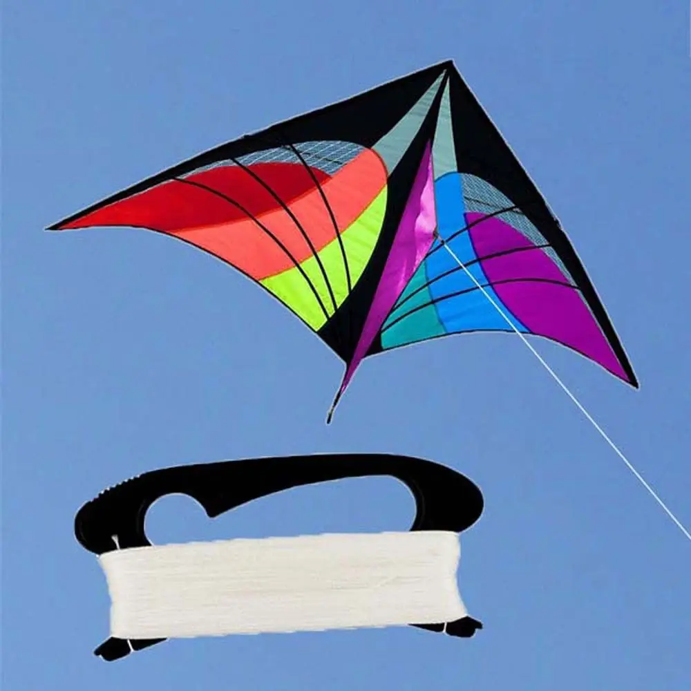 Kite Reel Winder Kid Toys Spring Black Color Handle Board Plastic Kite Accessories String Winder Kite Tool Thread Winder Flying Line