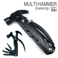 12 In 1 Portable Multi Tools Claw Hammer Lifesaving Hammer Knife Multi-Function Stainless Steel Pliers Hand EDC Tools 1