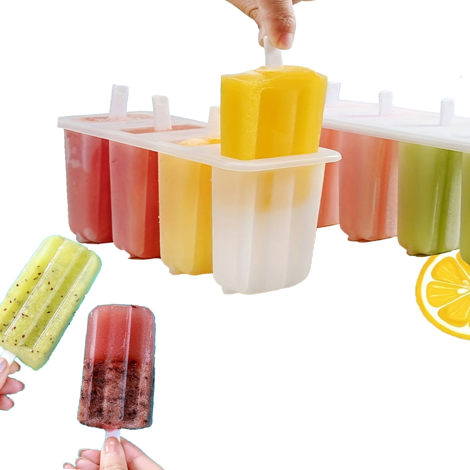 4-Link Old Popsicle Mold With Lid Home Made Homemade Mung Bean Popsicle Homemade Ice Cream Frozen Ice Cream Molds