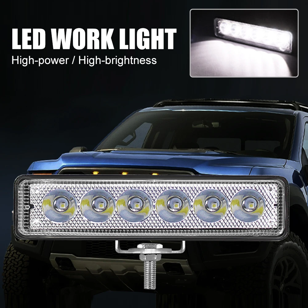 

Universal Work Light Bar 12V 24V Auxiliary Lamp 6LED Single Rod Pod Spot Light Fog Lamp for Car Truck Off-road ATV Accessories