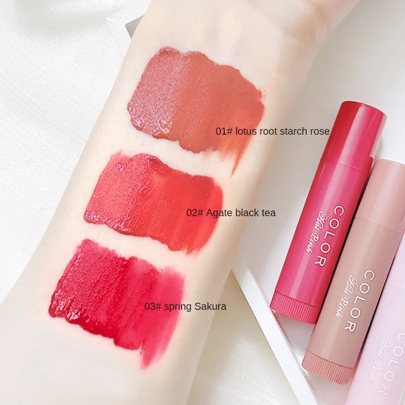 Colored Lip Balm Cute Moisturizing Lip Tint Long Lasting Waterproof Change Color Lipstick for Women Girls Lips Make Up Cosmetics 4
