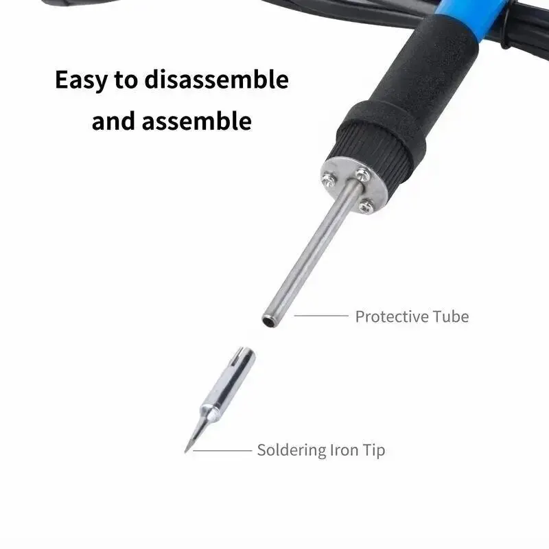 Electric Soldering Iron 1 PC 60w European Plug Temperature Adjustment Household Electronic Welding Repair Tool