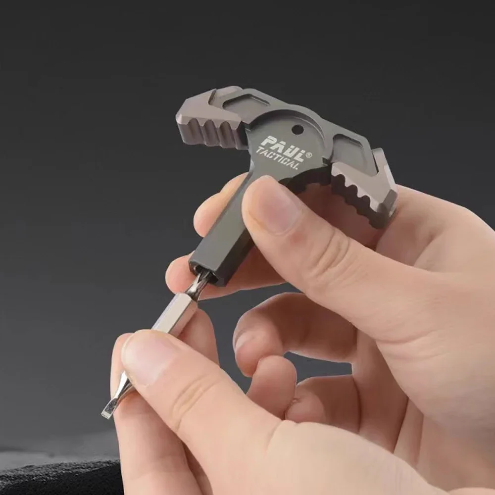 야외 다기능 EDC 휴대용 드라이버 렌치 캠핑 자동차 창 깨는 도구