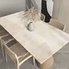 Minimalist Line Table Mat Waterproof Oil-proof Placemat Beige Striped Kitchen Desktop Decorative Cover Mat Modern PVC Table Mats 1