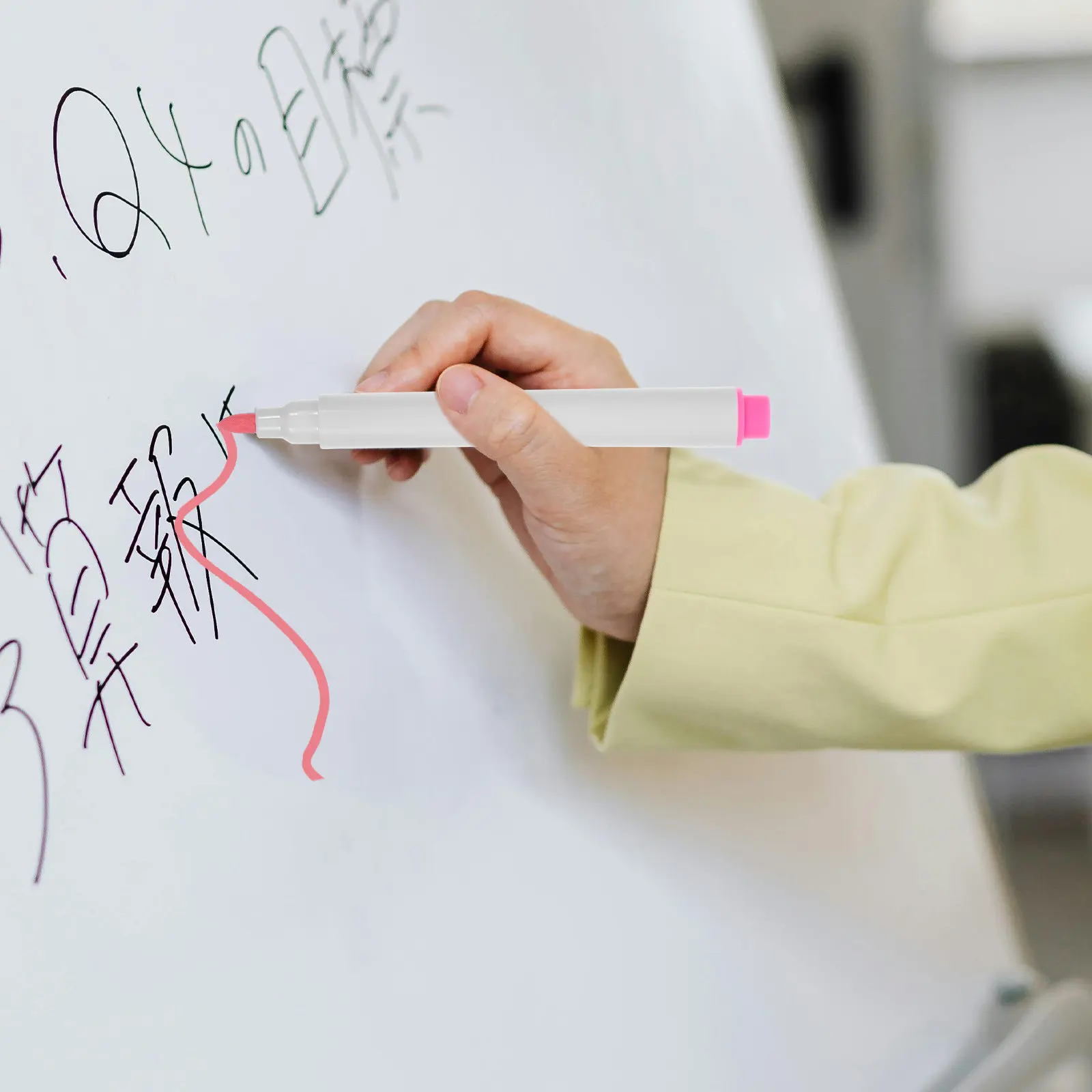 7Pcs 드라이 지우기 마커 화이트보드 펜 미세 팁 부드러운 필기 저취 잉크 학교 사무실 조직에 이상적