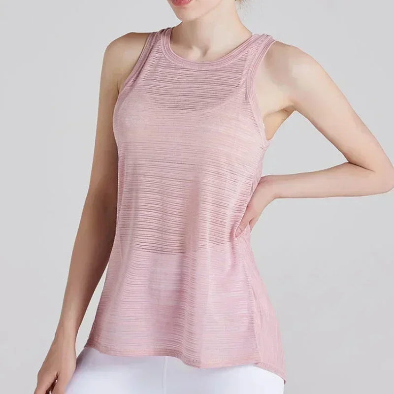 Sleeveless Backless Sports T-Shirt Women's Gym Tank Top Loose Sportswear Breathable Workout Tank Top Fitness Yoga Dance sports t shirt yoga top yoga shirt sports shirt sports tank